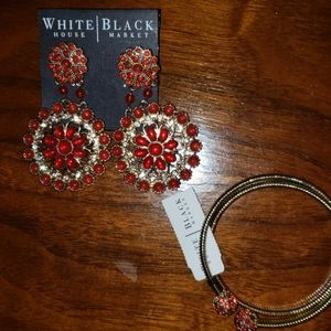 White house Black Market earrings and bracelet